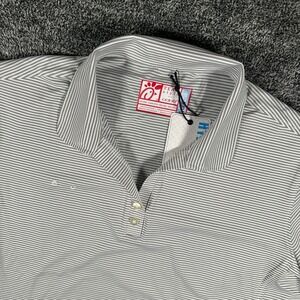 Chick-fil-A Oobe Polo Shirt Women 2XL Hydrochill Grey White Striped Workwear NEW